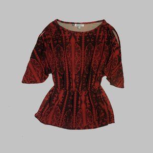 Jennifer Lopez Red/Black Top